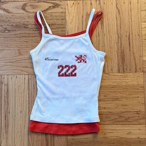 Urban Outfitters BDG White and Red Tank Top size XS